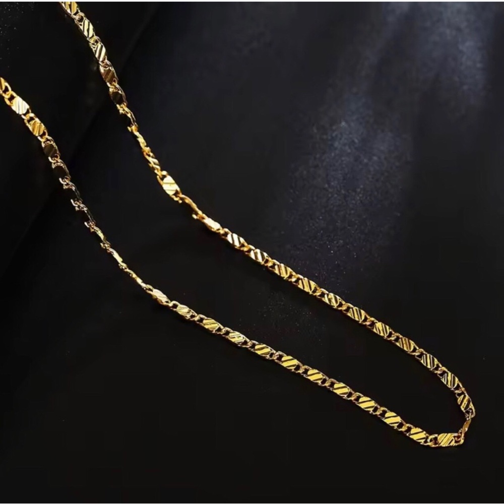 Elegant Gold Women's Chain Necklace 20”